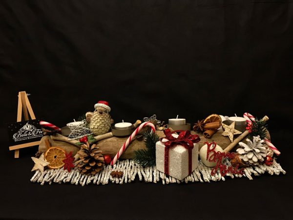 belle et fée décoration centre de table noël création sur mesure